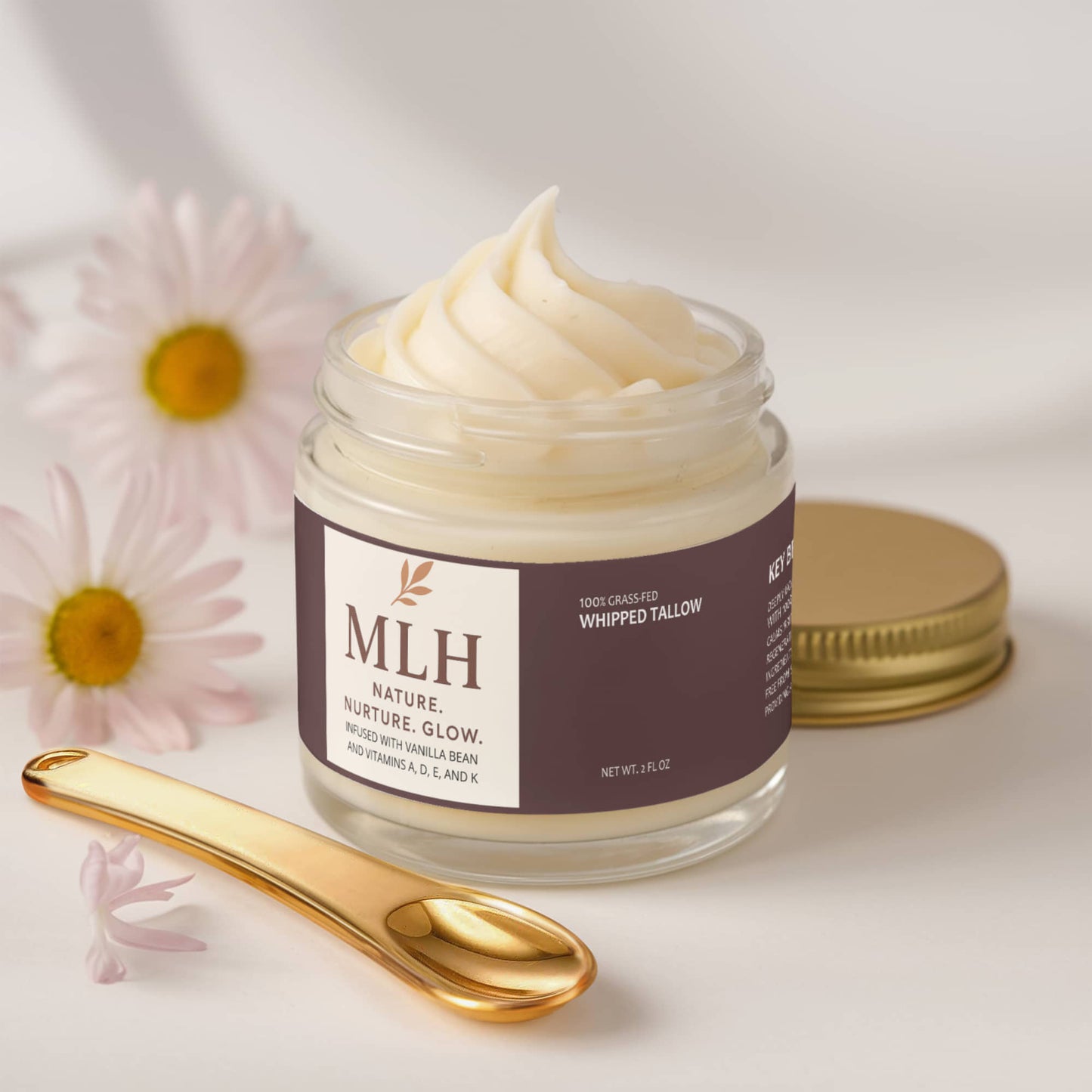Whipped Grass-Fed Tallow Balm with Vanilla Bean