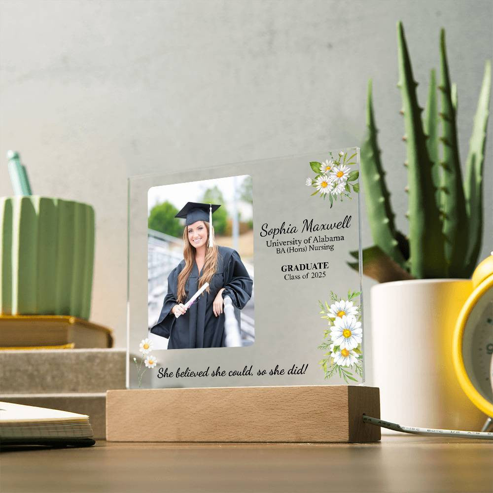 She Believed She Could So She Did Graduation Acrylic Plaque