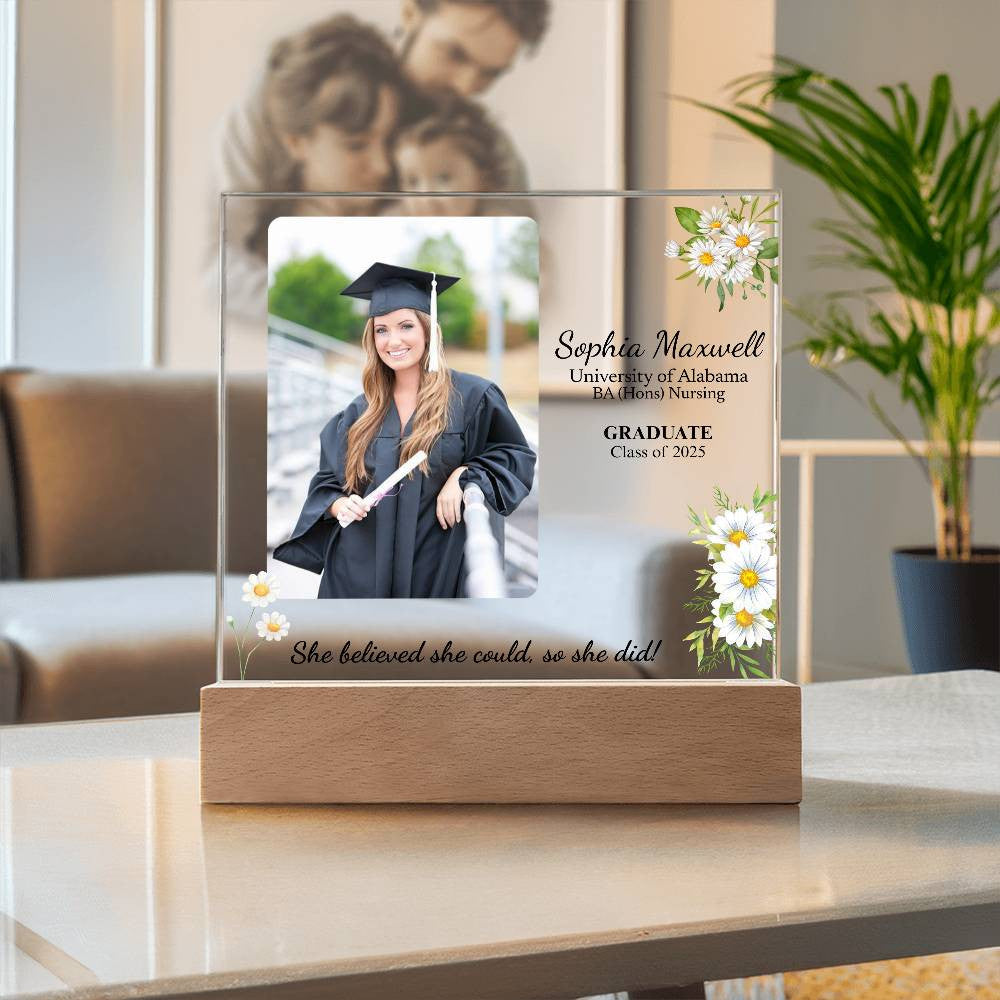 She Believed She Could So She Did Graduation Acrylic Plaque