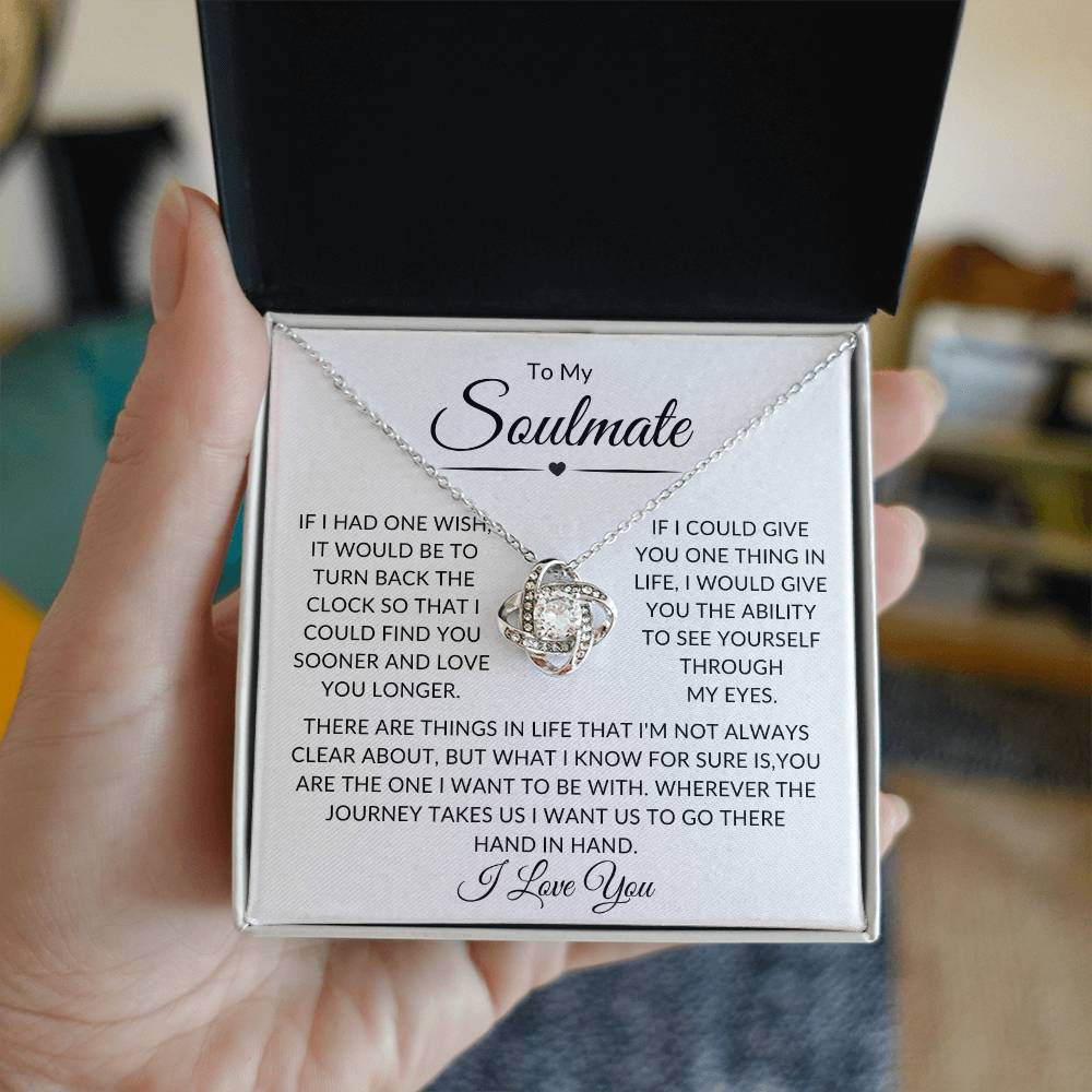 To My Soulmate | You Are The One | Love Knot Necklace