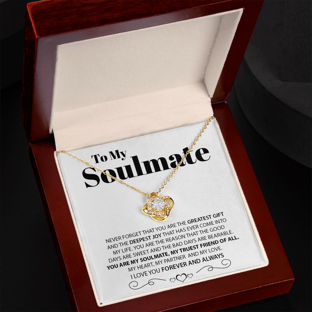 My Soulmate| My Truest Friend - Love Knot Necklace