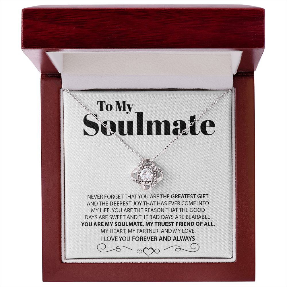 My Soulmate| My Truest Friend - Love Knot Necklace