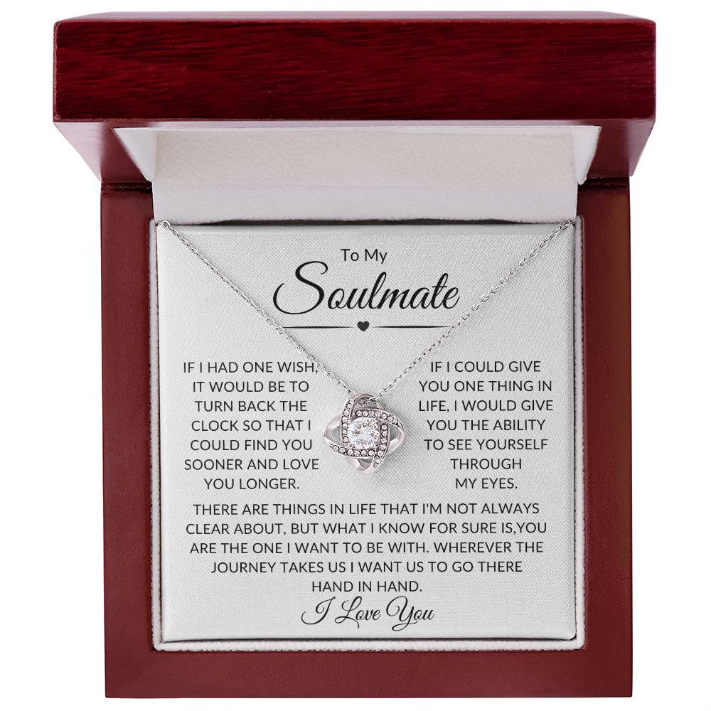 To My Soulmate | You Are The One | Love Knot Necklace