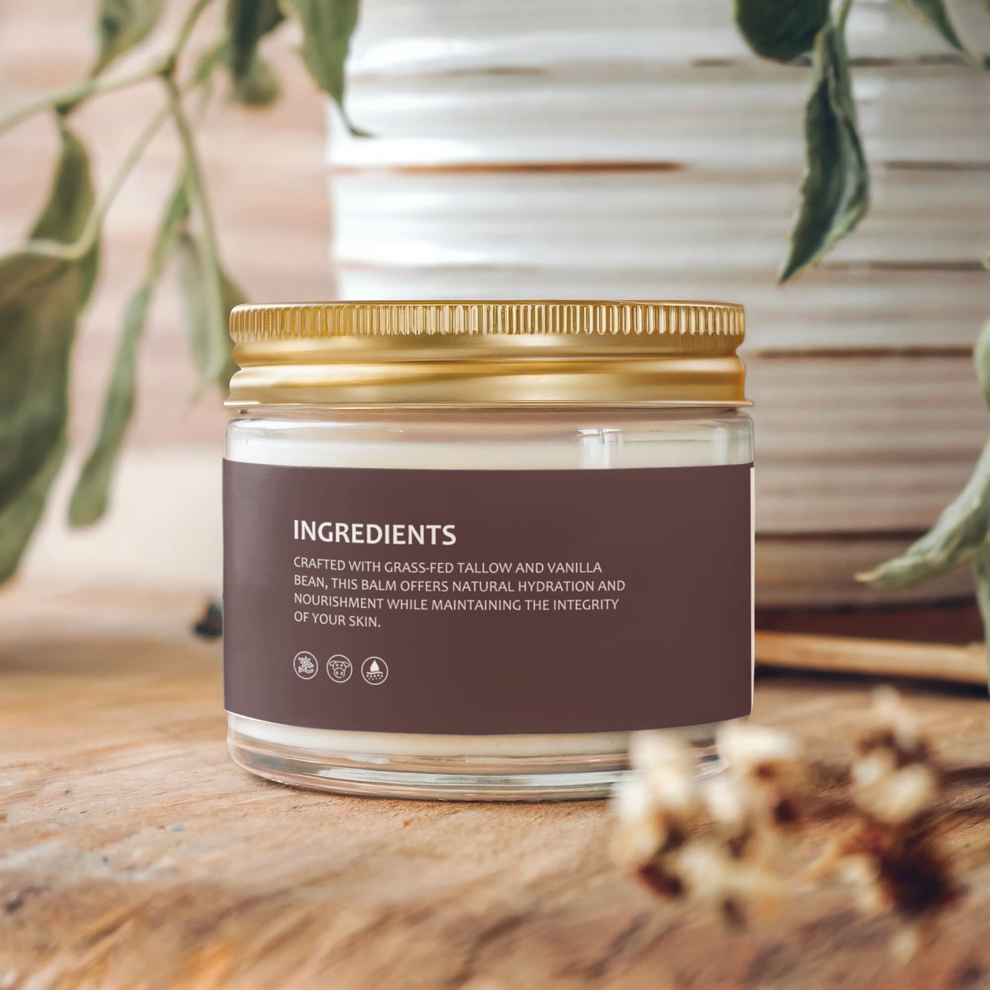 Whipped Grass-Fed Tallow Balm with Vanilla Bean