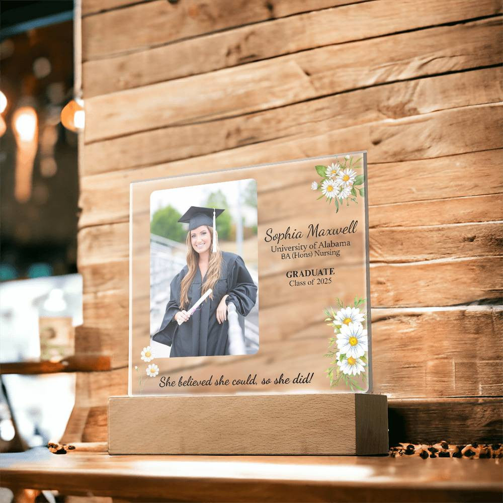 She Believed She Could So She Did Graduation Acrylic Plaque