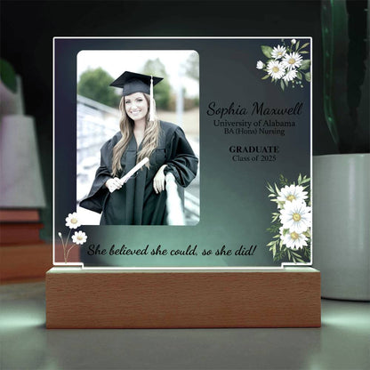 She Believed She Could So She Did Graduation Acrylic Plaque