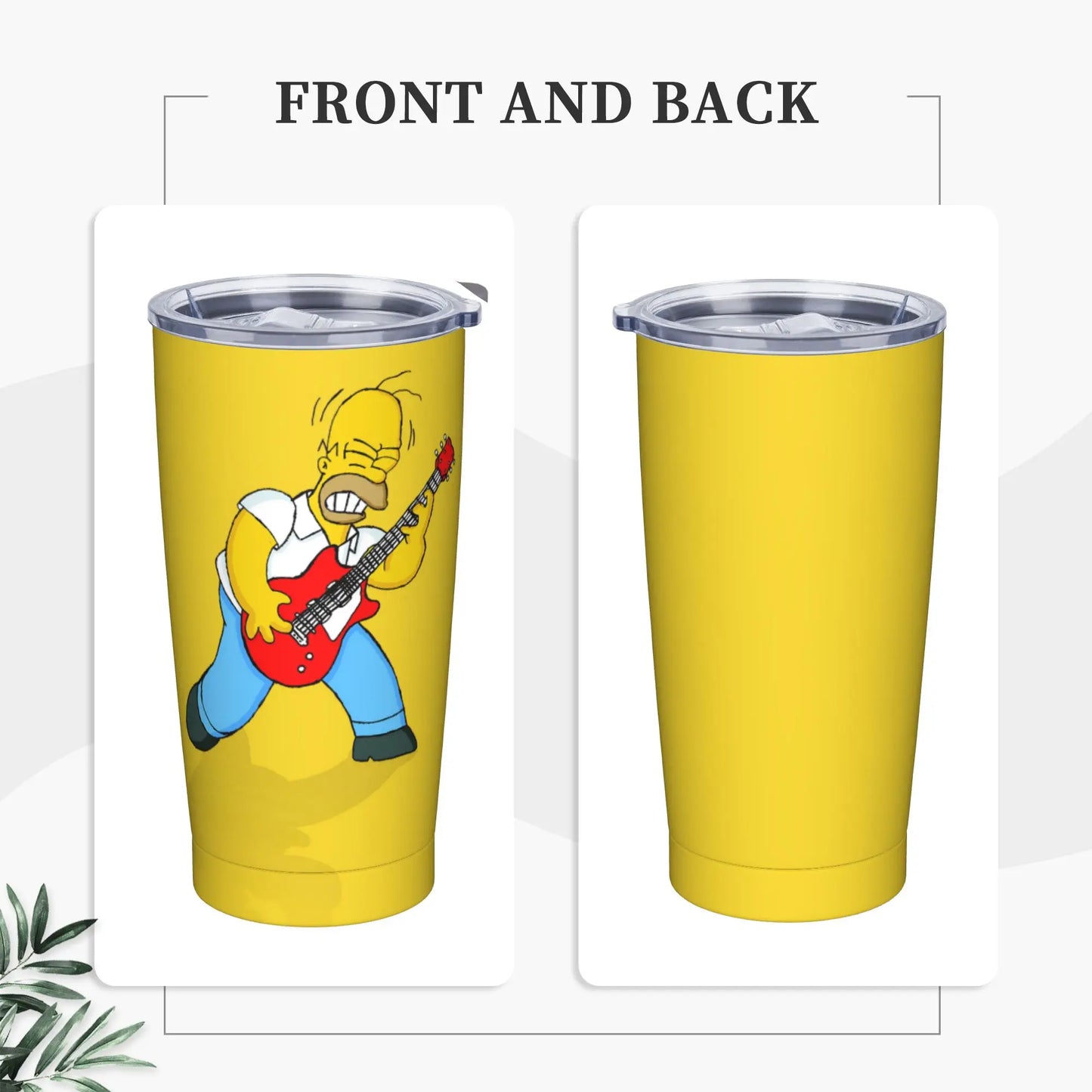 Simpsons Cartoon Tumbler Vacuum Insulated  Coffee Cups Stainless Steel Smoothie Tea Mug Water Bottle