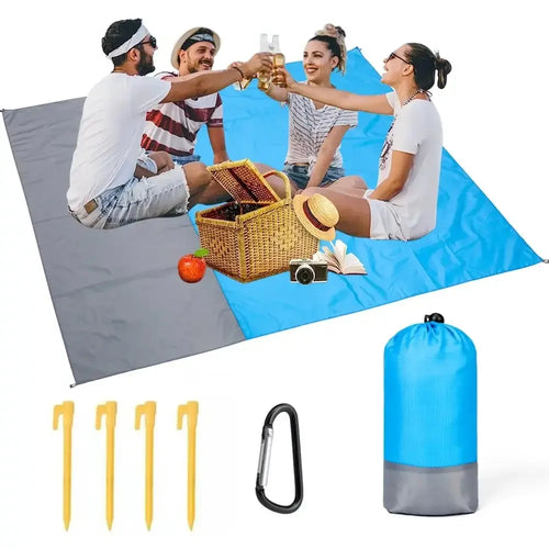 CoastComfort Sand-Free Beach Blanket | Lightwieght Foldable Picnic & Travel Mat
