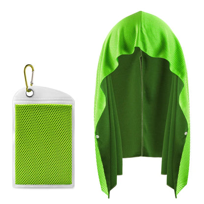 Cooling Hoodie Towel- Hood Towel, Evaporative Cool Technology, Cools Instantly When Wet, , Great for Sports, Fitness, Gym
