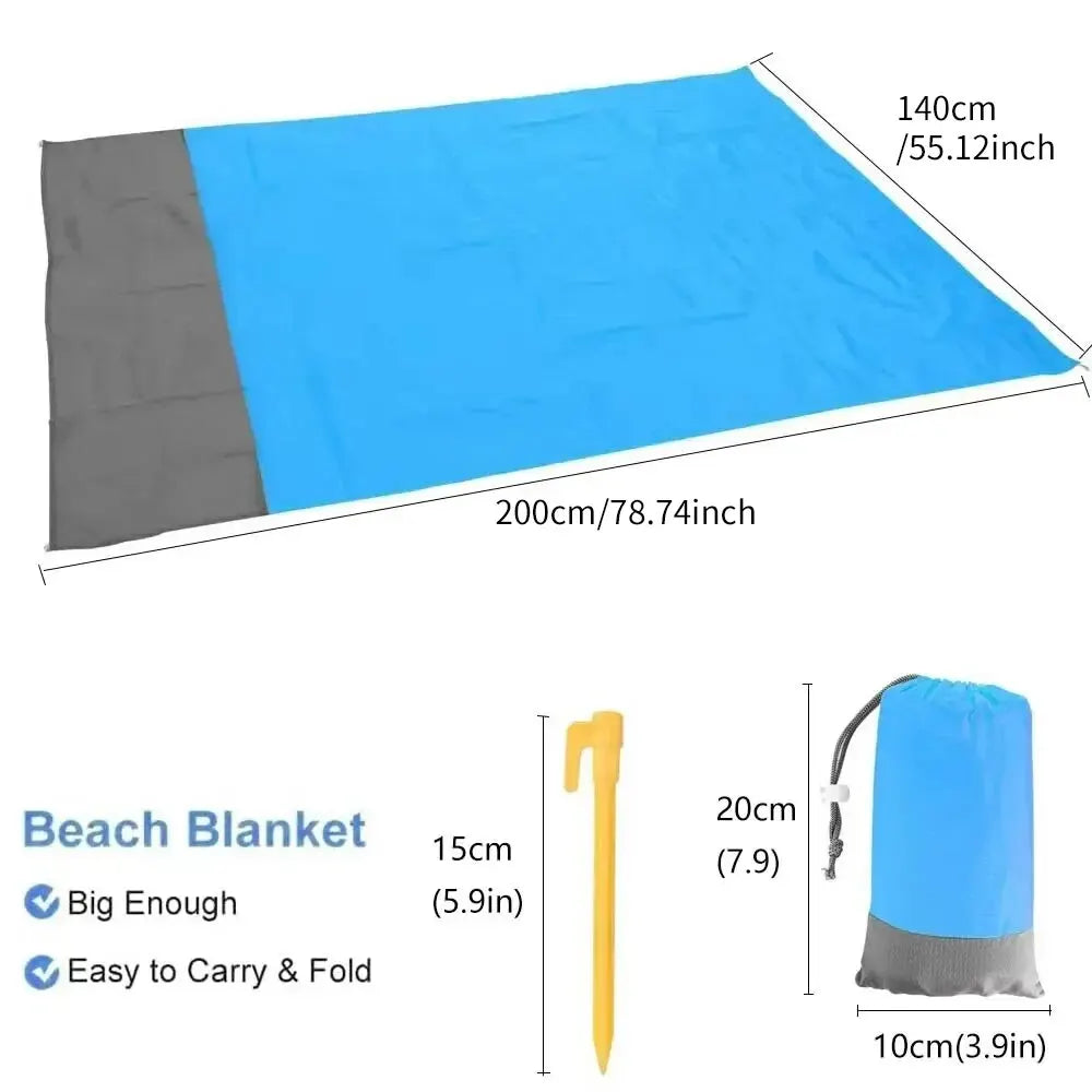 CoastComfort Sand-Free Beach Blanket | Lightwieght Foldable Picnic & Travel Mat