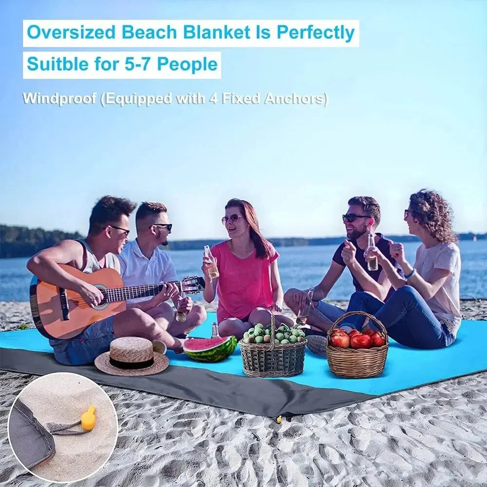 CoastComfort Sand-Free Beach Blanket | Lightwieght Foldable Picnic & Travel Mat