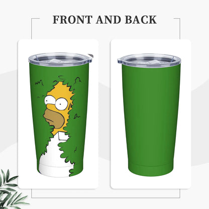 Simpsons Cartoon Tumbler Vacuum Insulated  Coffee Cups Stainless Steel Smoothie Tea Mug Water Bottle