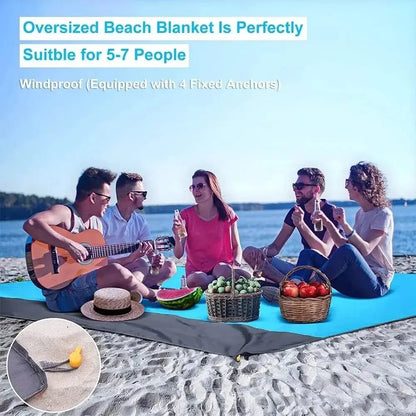 CoastComfort Sand-Free Beach Blanket | Lightwieght Foldable Picnic & Travel Mat