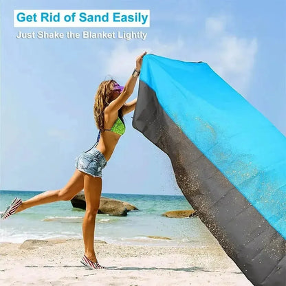 CoastComfort Sand-Free Beach Blanket | Lightwieght Foldable Picnic & Travel Mat