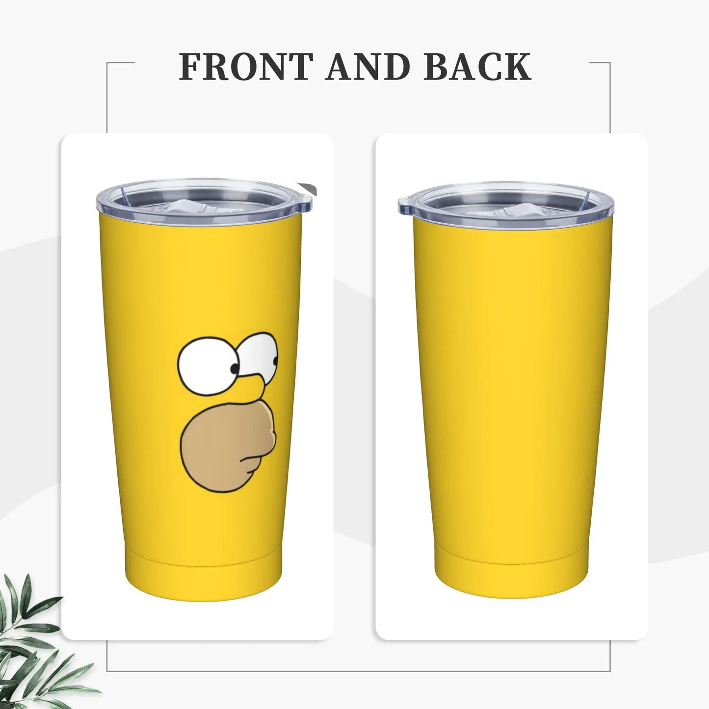 Simpsons Cartoon Tumbler Vacuum Insulated  Coffee Cups Stainless Steel Smoothie Tea Mug Water Bottle
