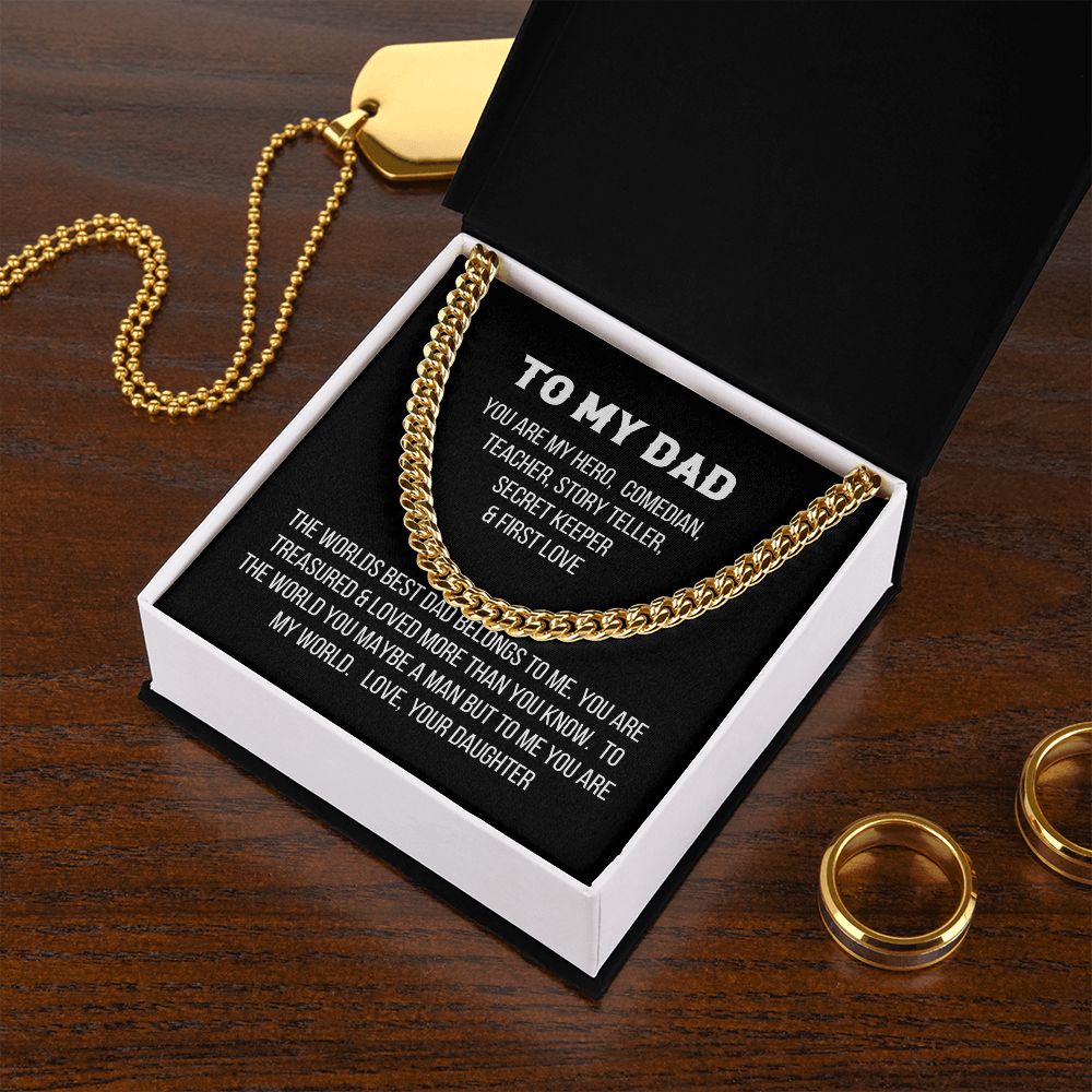 My Dad| My Hero - Cuban Link Chain