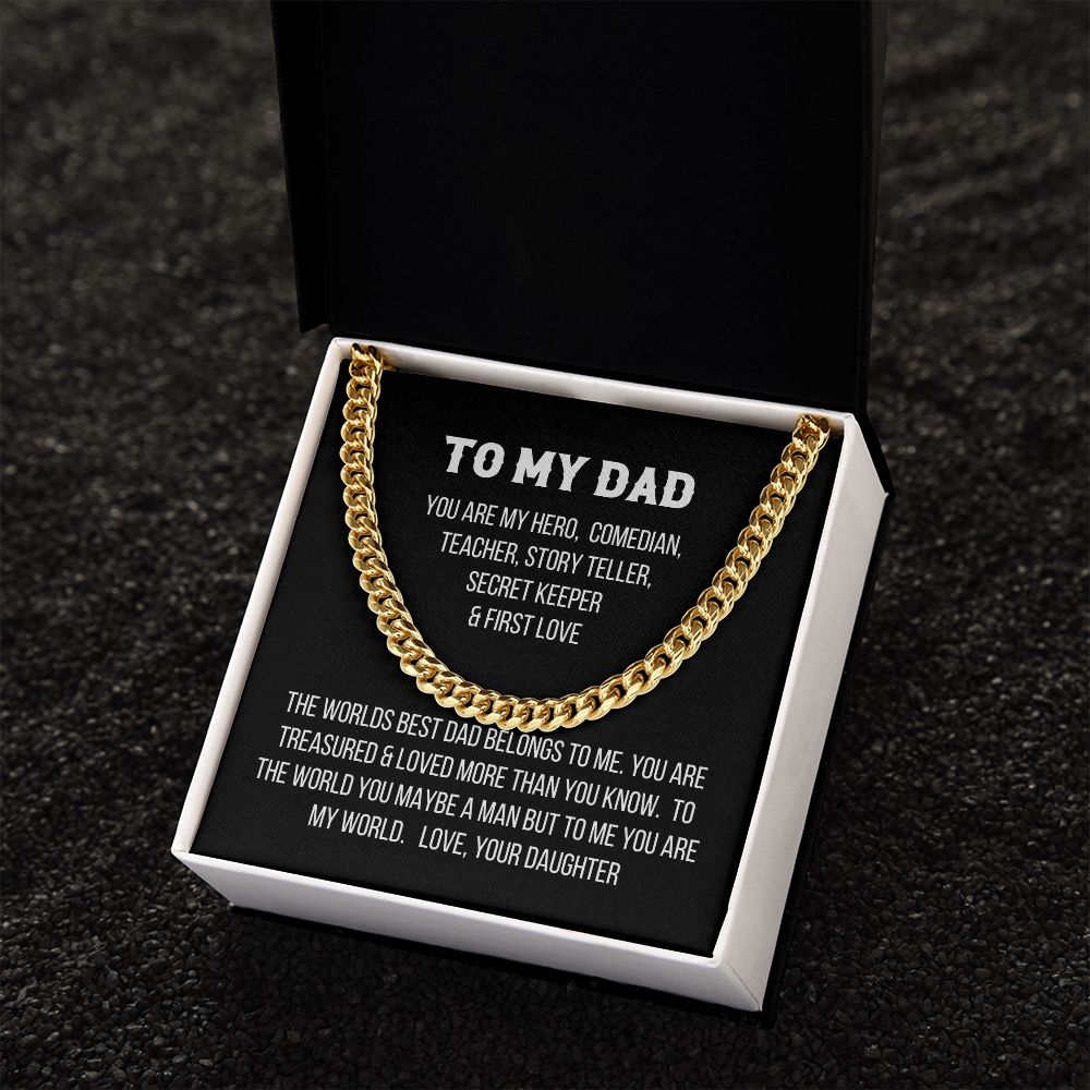 My Dad| My Hero - Cuban Link Chain