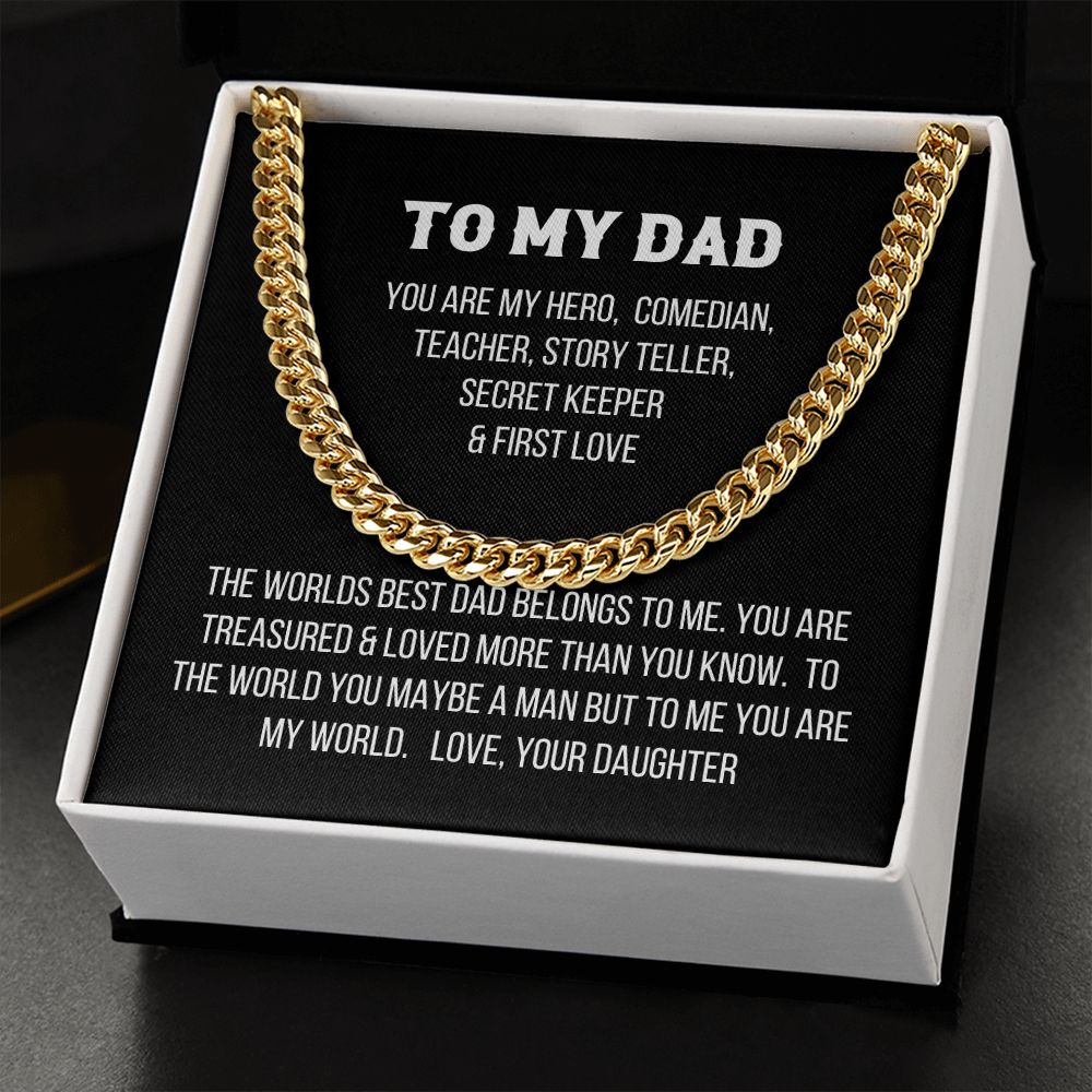 My Dad| My Hero - Cuban Link Chain