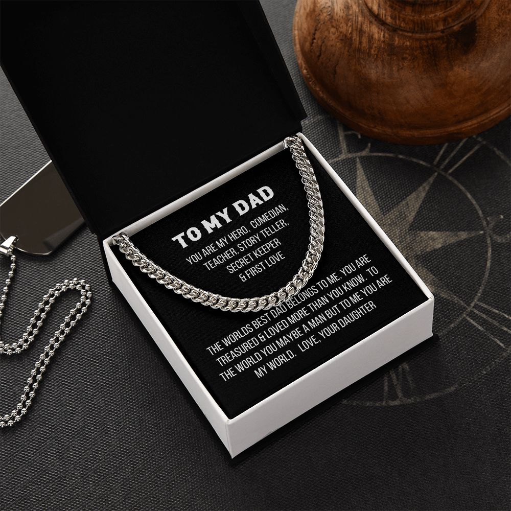 My Dad| My Hero - Cuban Link Chain