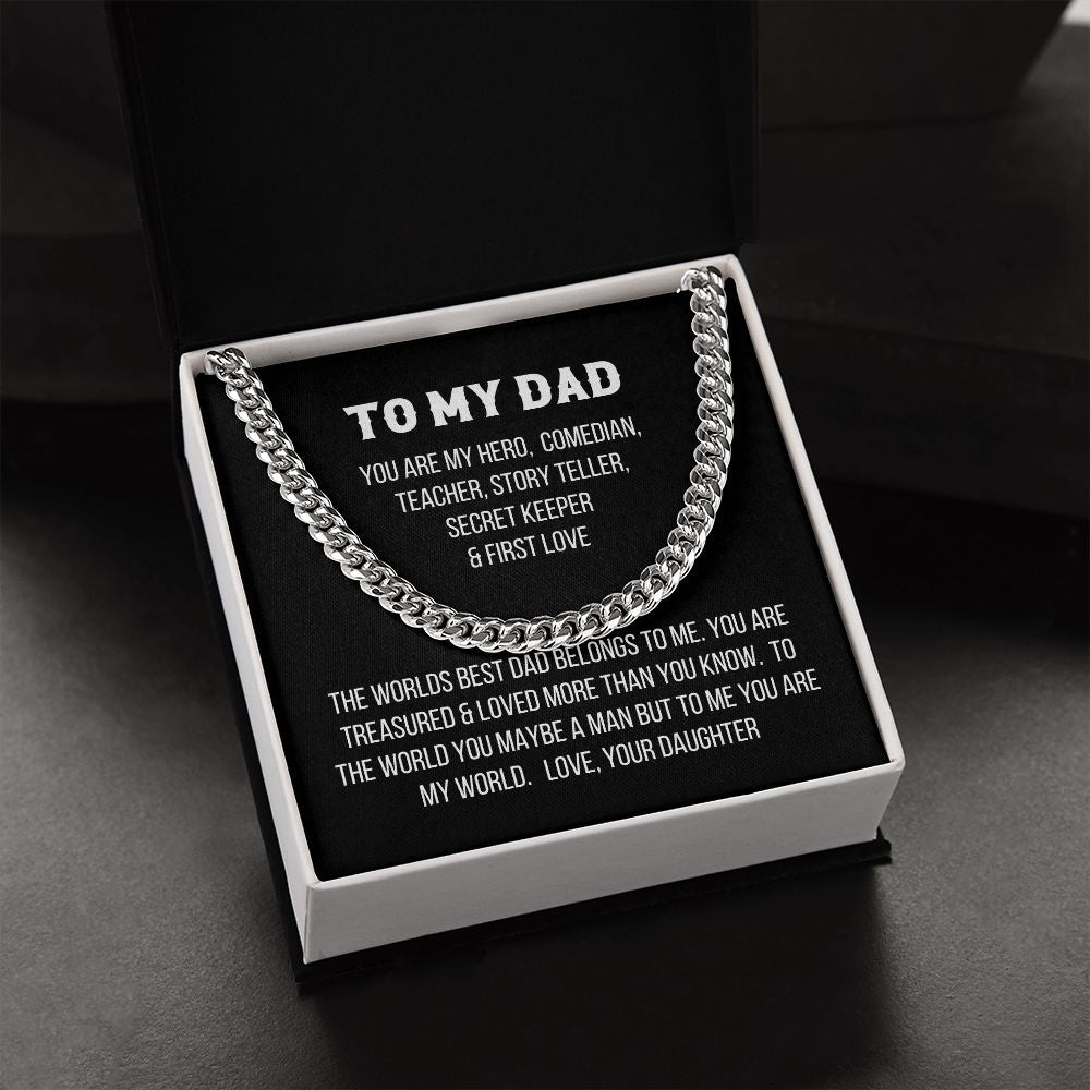 My Dad| My Hero - Cuban Link Chain
