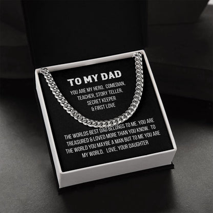 My Dad| My Hero - Cuban Link Chain