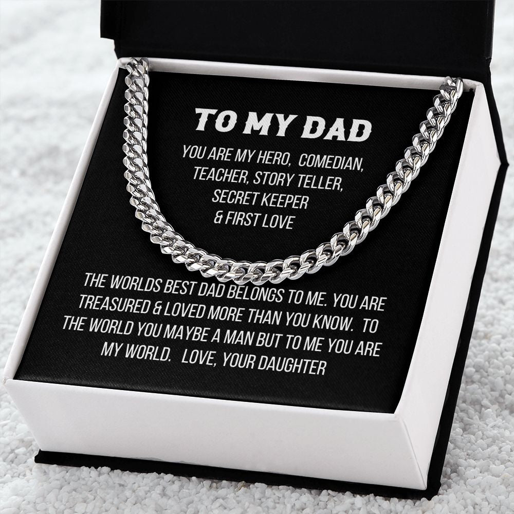 My Dad| My Hero - Cuban Link Chain