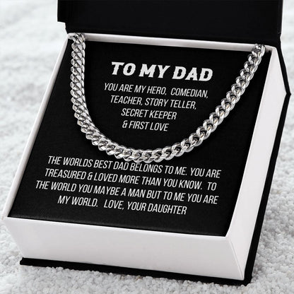 My Dad| My Hero - Cuban Link Chain