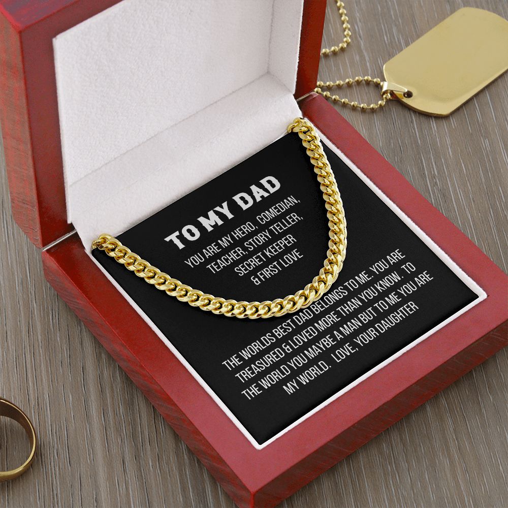 My Dad| My Hero - Cuban Link Chain