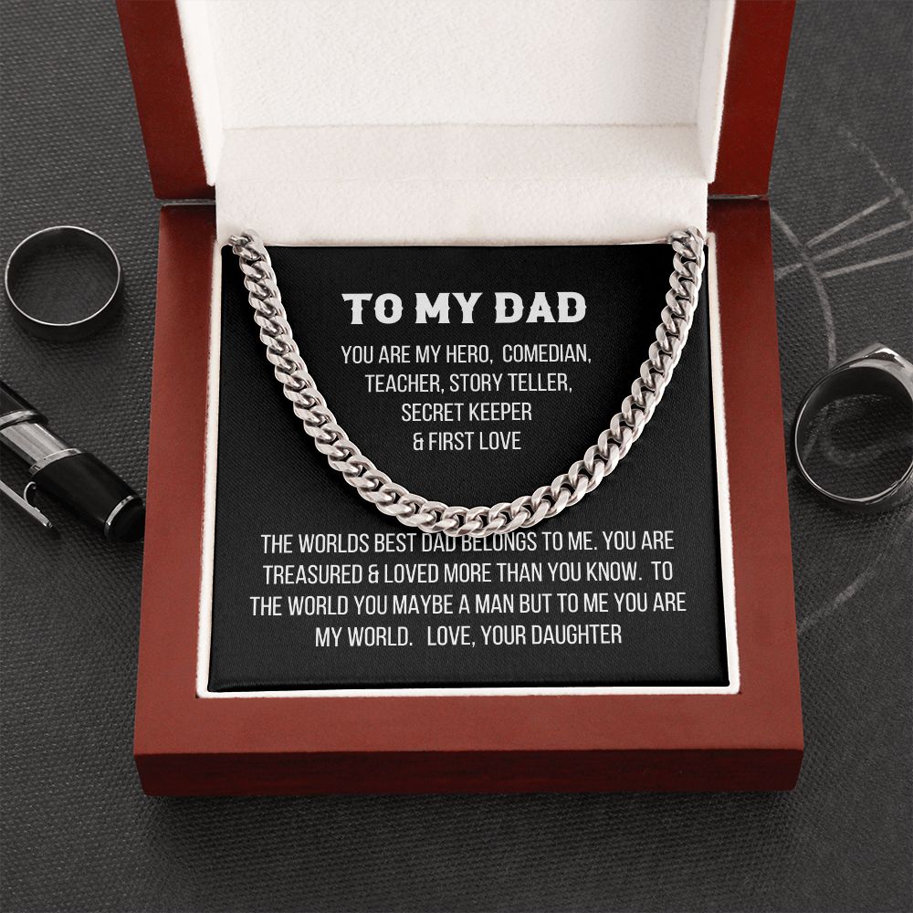 My Dad| My Hero - Cuban Link Chain