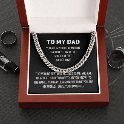 My Dad| My Hero - Cuban Link Chain