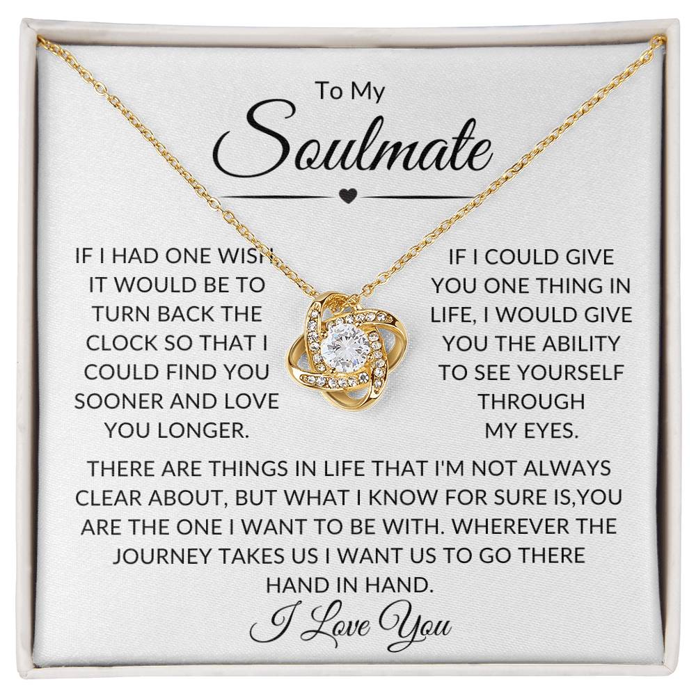 To My Soulmate | You Are The One | Love Knot Necklace