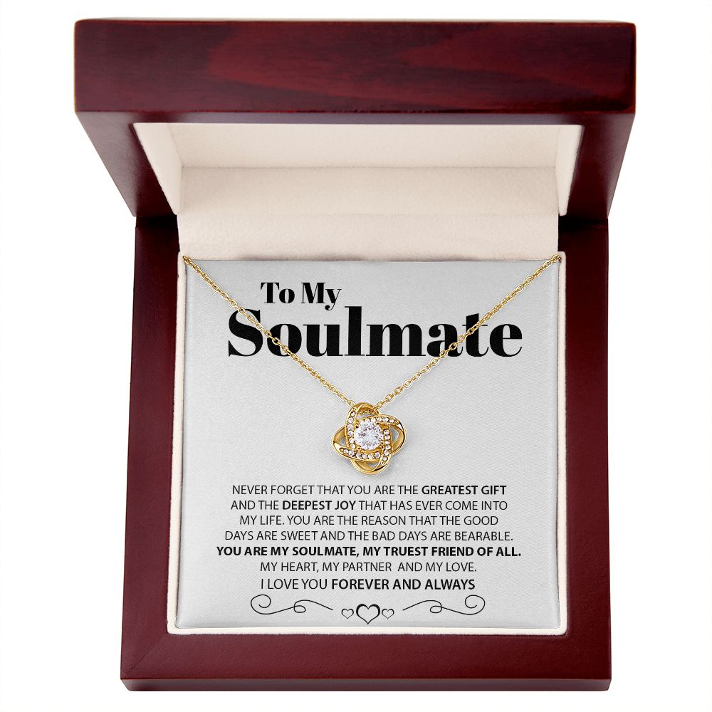 My Soulmate| My Truest Friend - Love Knot Necklace