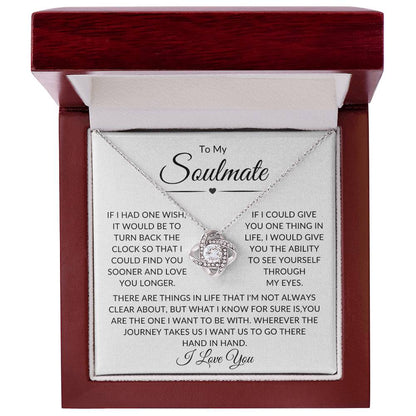 To My Soulmate | You Are The One | Love Knot Necklace